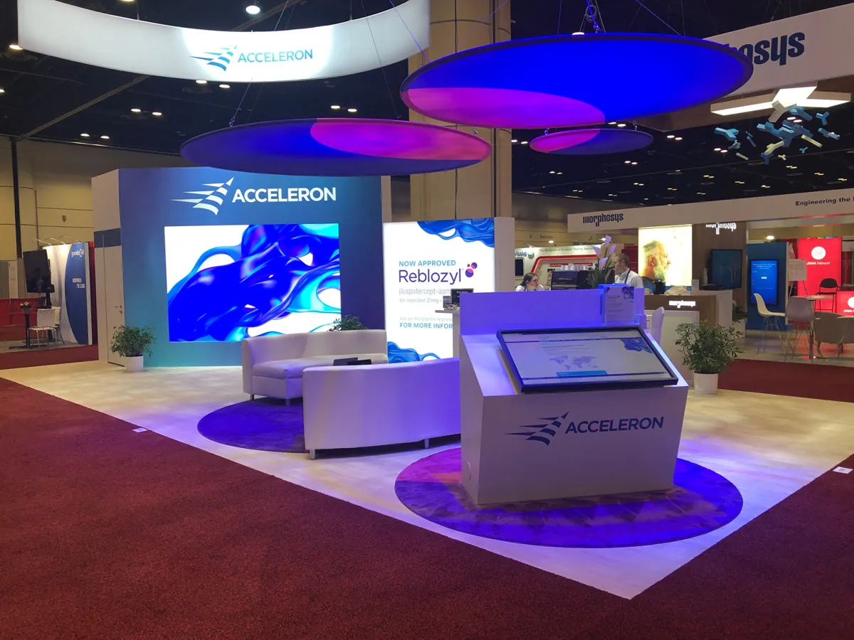 BrightPipe event technology deployed in a trade show booth
