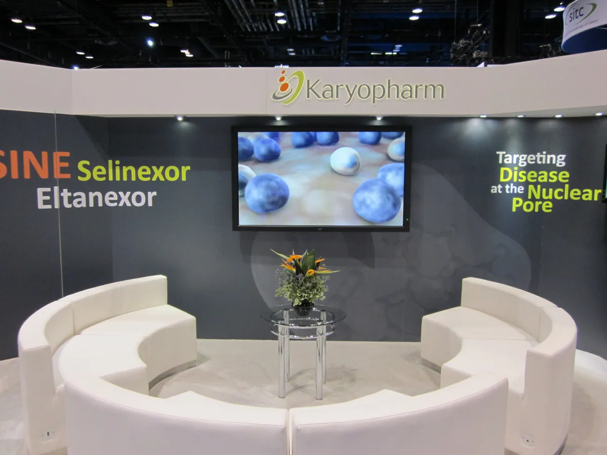 BrightPipe event technology deployed in a trade show booth