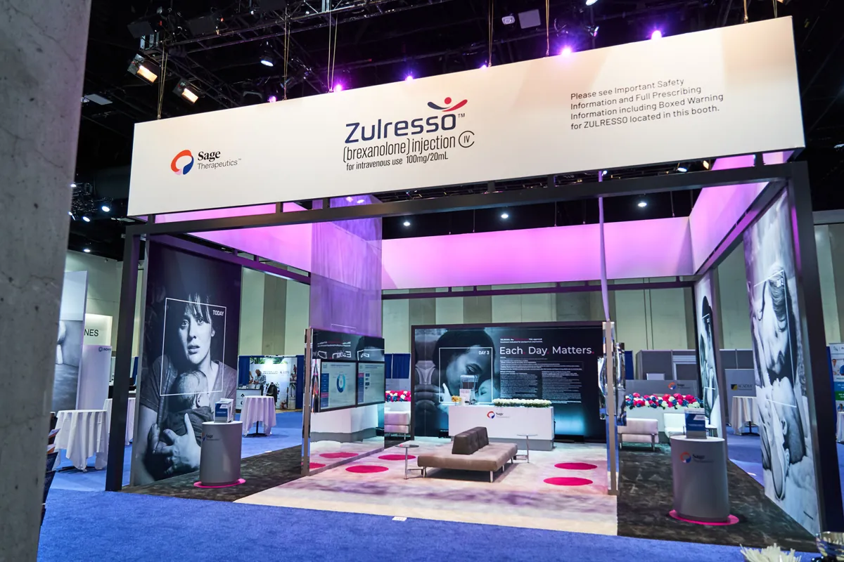 BrightPipe event technology deployed in a trade show booth