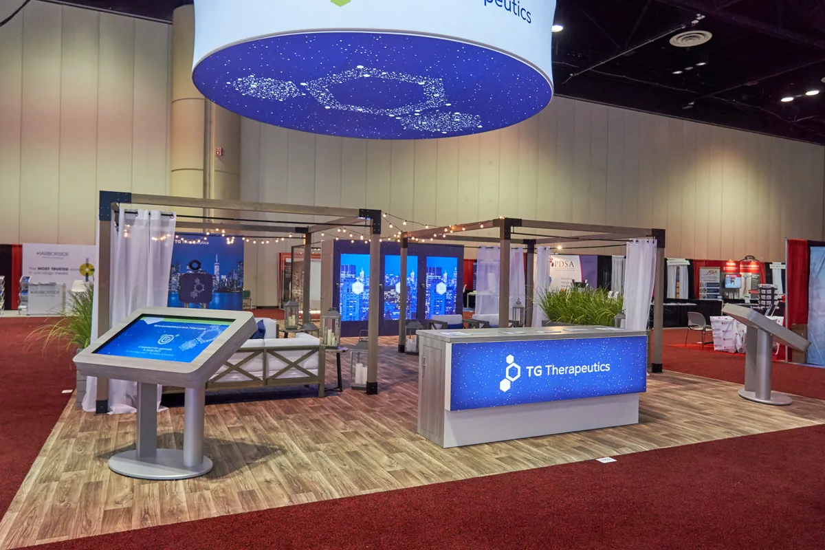 BrightPipe event technology deployed in a trade show booth