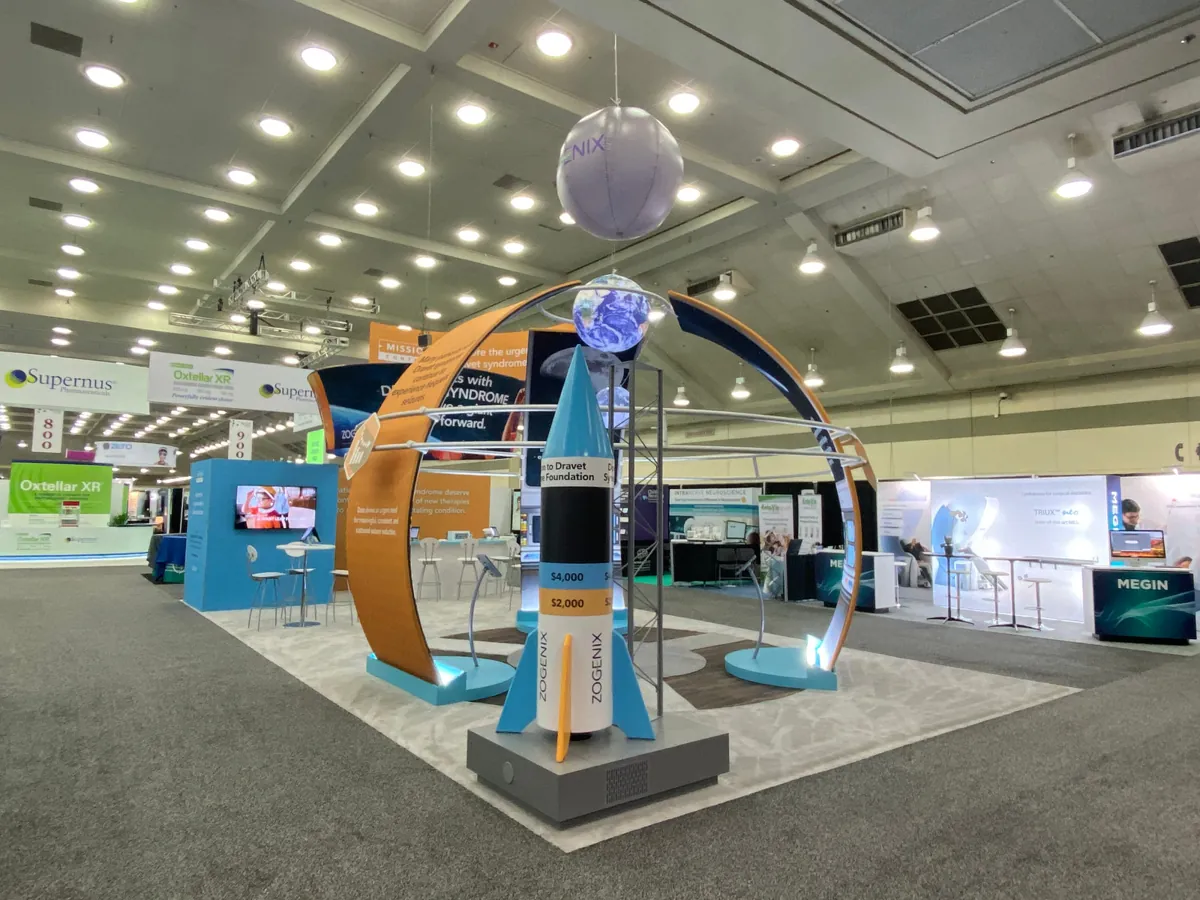 BrightPipe event technology deployed in a trade show booth