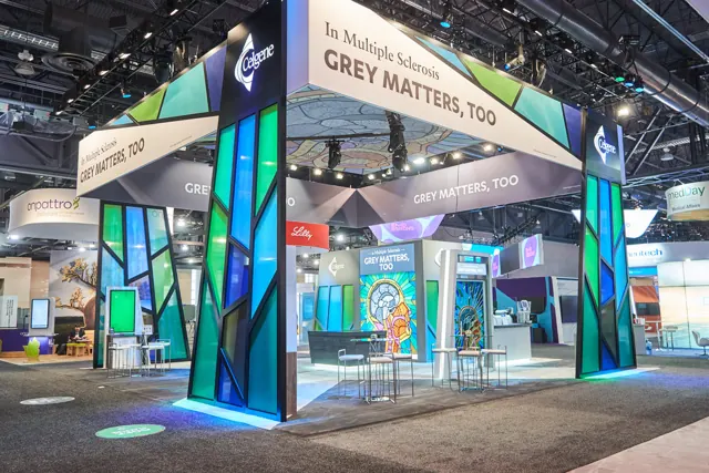Trade show booth with BrightPipe technology