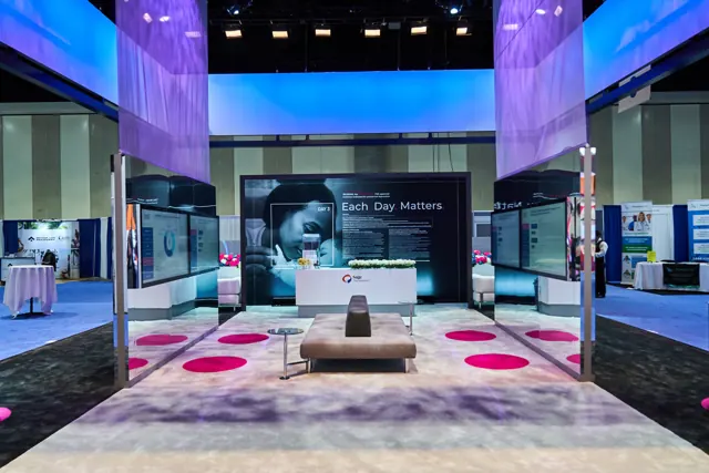 Trade show booth with BrightPipe technology