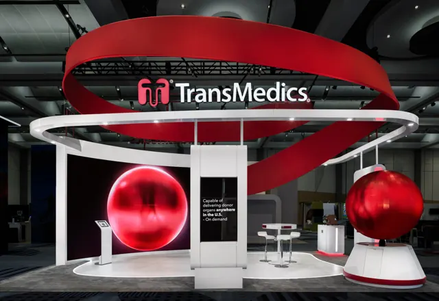 Trade show booth with BrightPipe technology