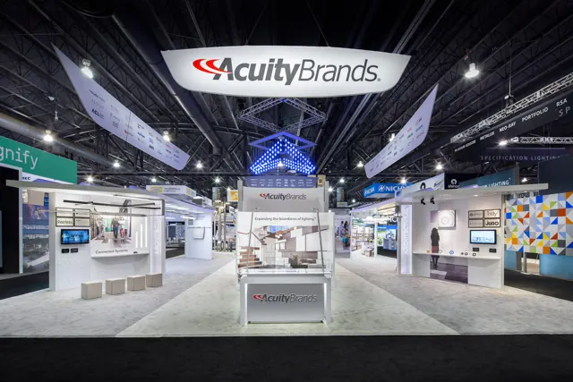 Trade show booth with BrightPipe technology