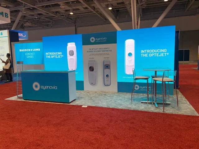 Trade show booth with BrightPipe technology