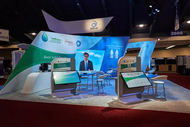 Trade show booth with BrightPipe technology