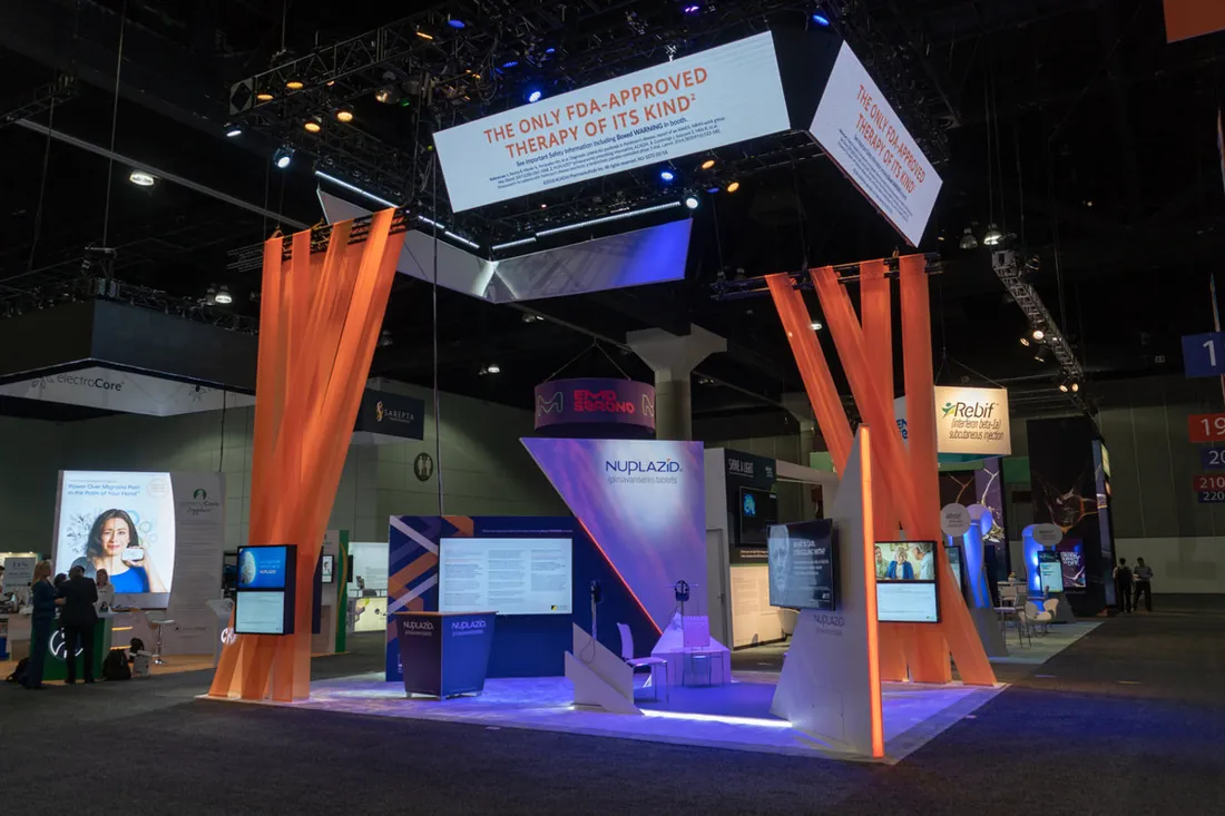 BrightPipe event technology deployed in a trade show booth